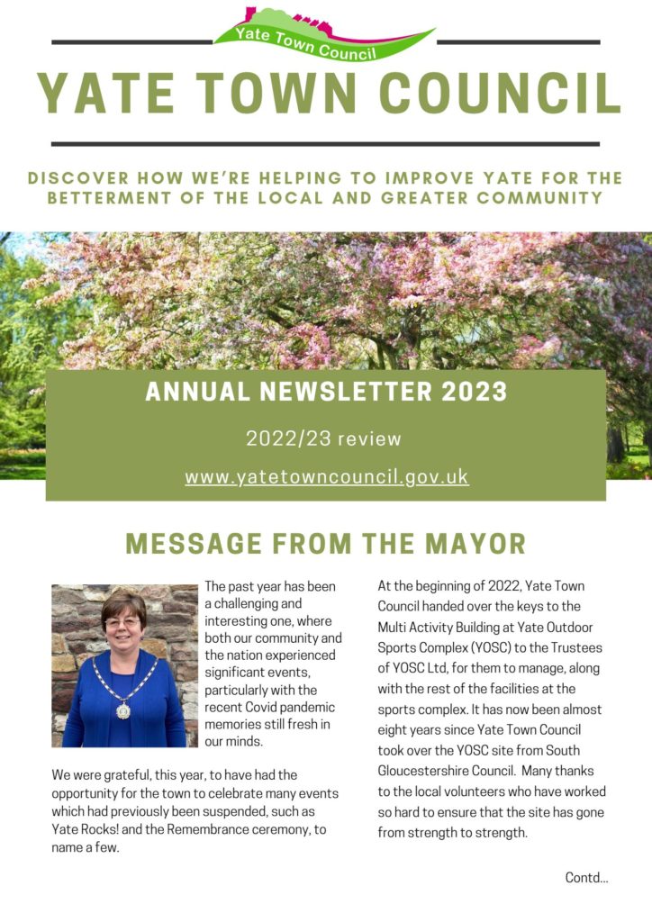 Annual Newsletter 2023 Front Cover