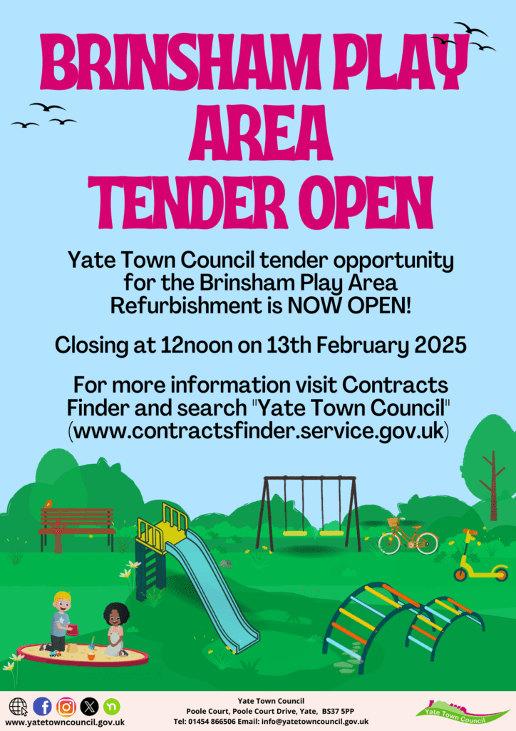 Brinsham tender poster Poster advertising Brinsham Play Area Refurbishment Tender
