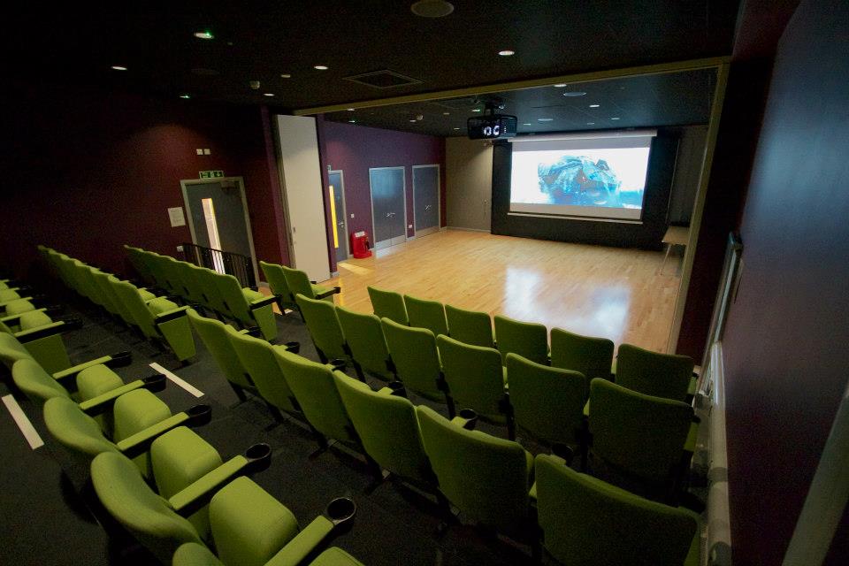 Cinema room with view of cinema screen