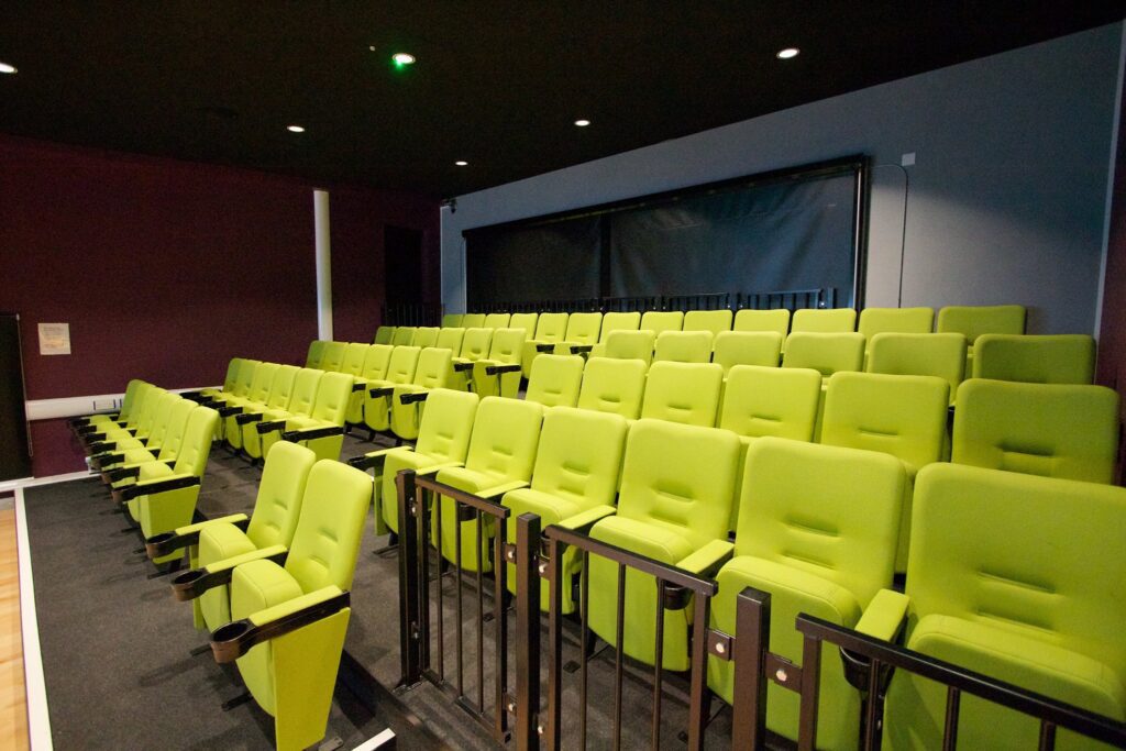 Cinema seating (lime green chairs)