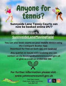 Tennis booking poster