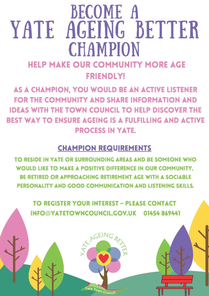 Become a Yate Ageing Better Champion Poster